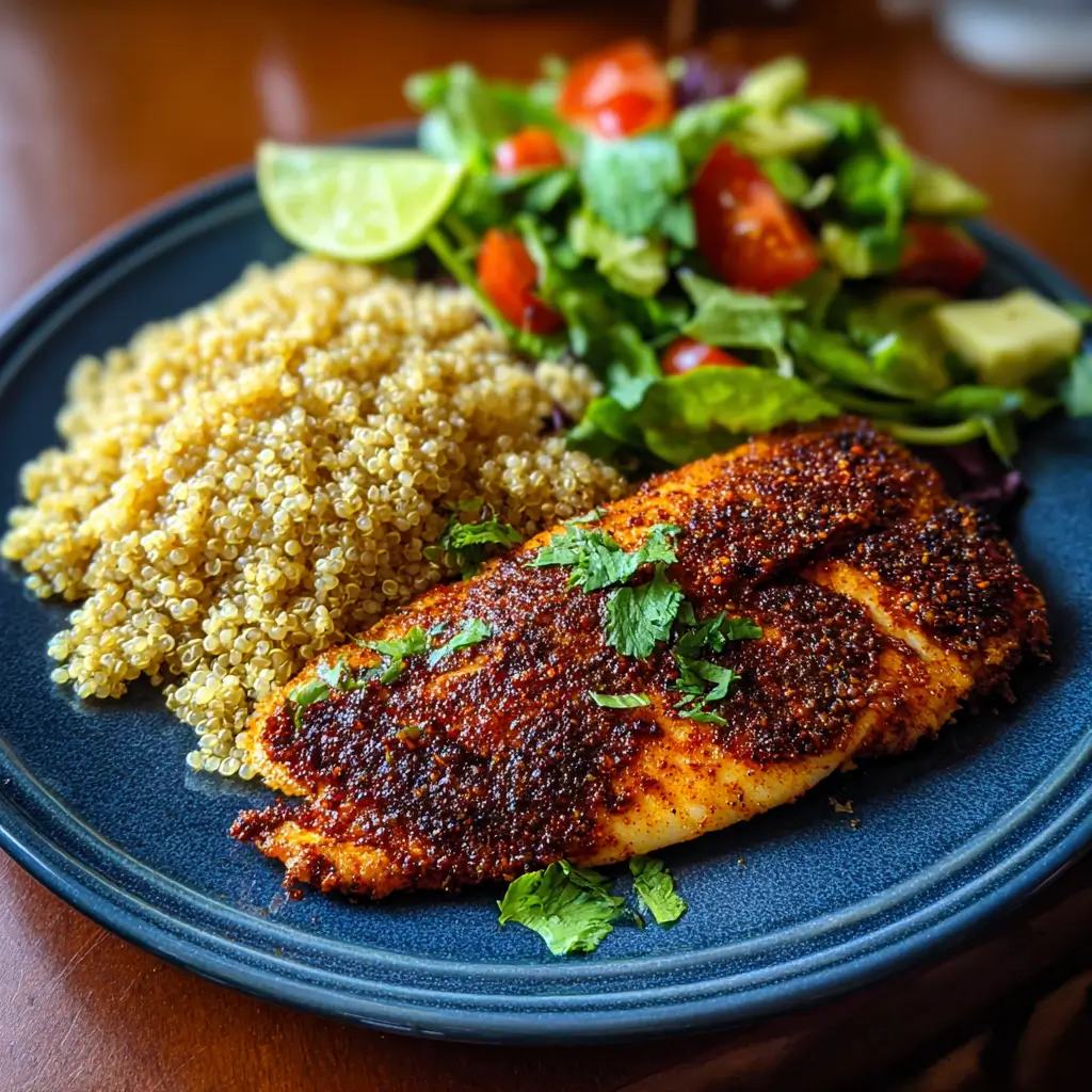 Cajun Blackened Tilapia with Quinoa