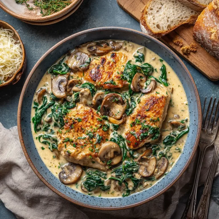 Creamy Spinach and Mushroom Chicken