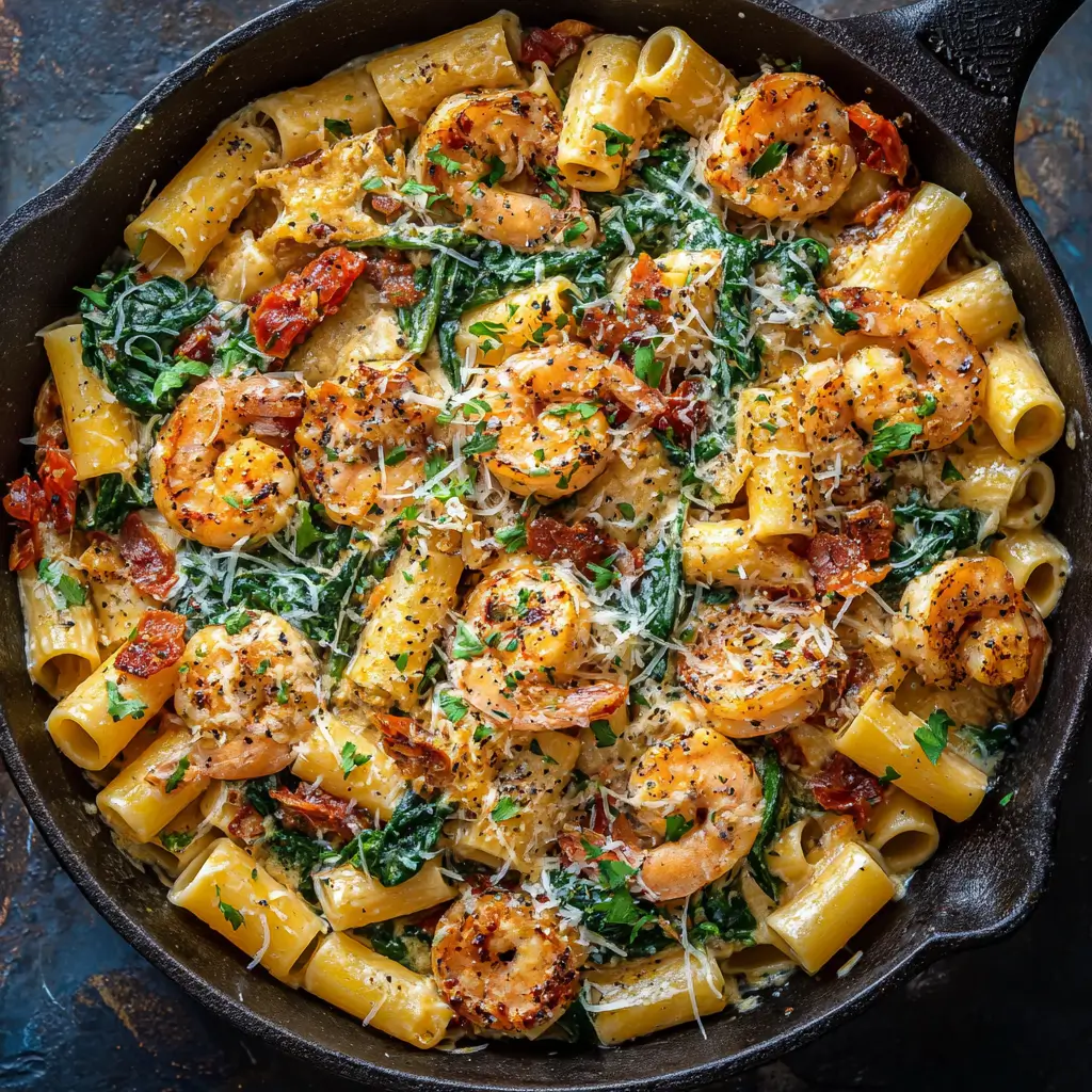 Creamy Tuscan Shrimp Pasta