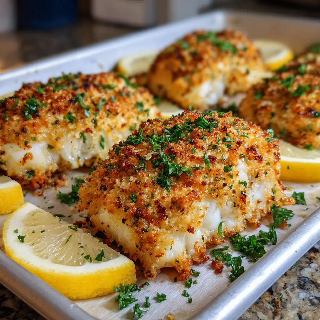 Garlic Parmesan Crusted Cod