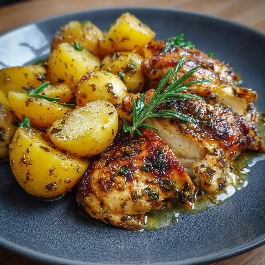 Honey Mustard Chicken with Potatoes