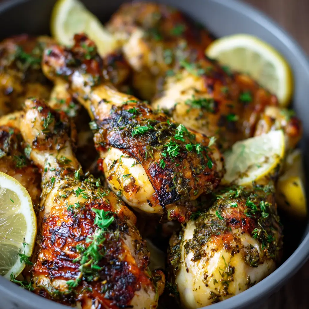 Lemon Herb Roasted Chicken Drumsticks