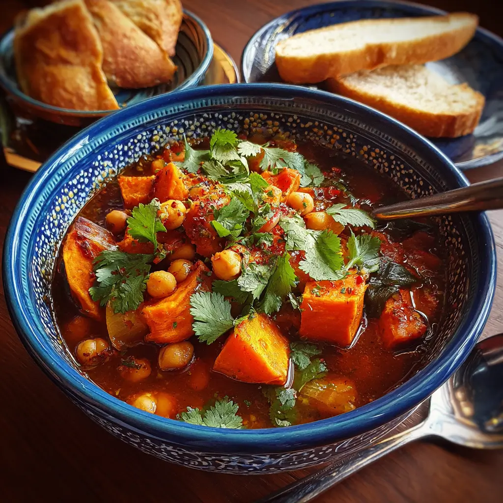 Moroccan Chickpea and Sweet Potato Tagine