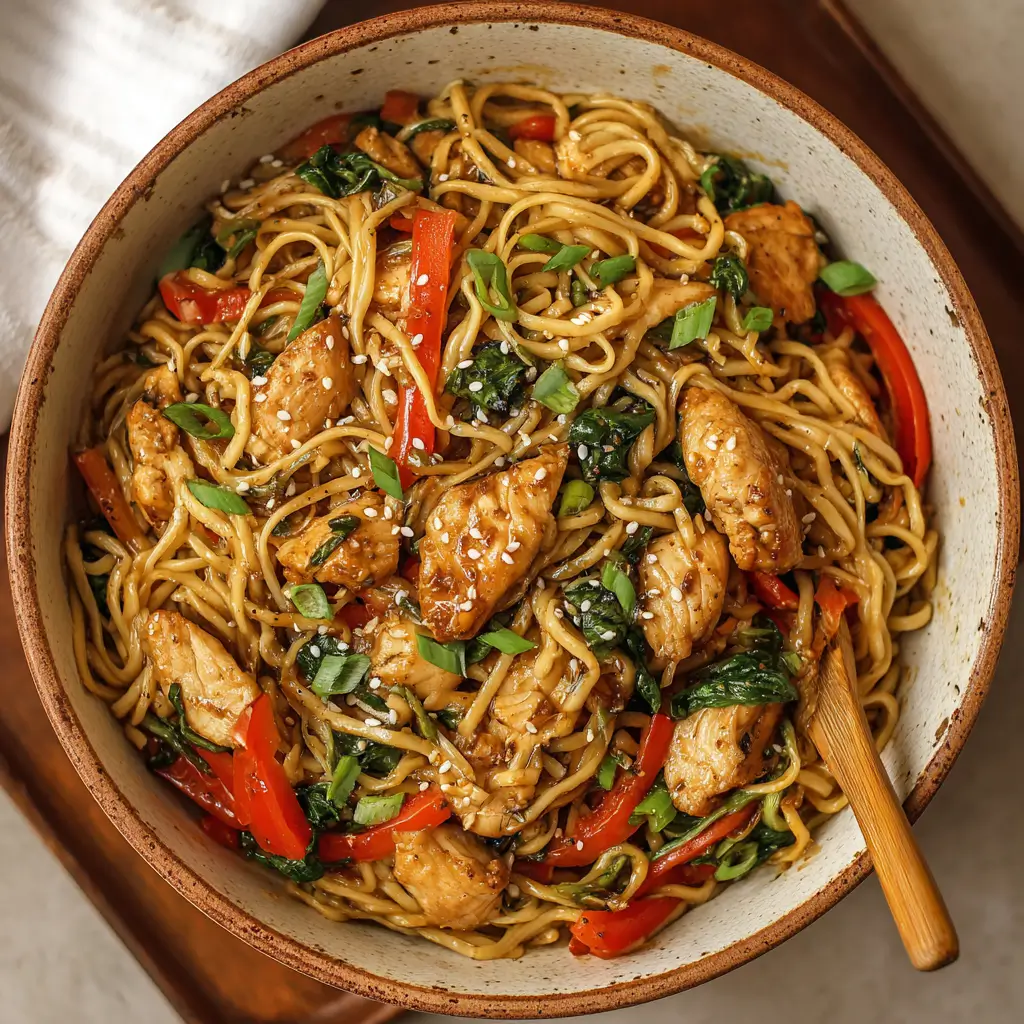Sesame Ginger Chicken Noodles