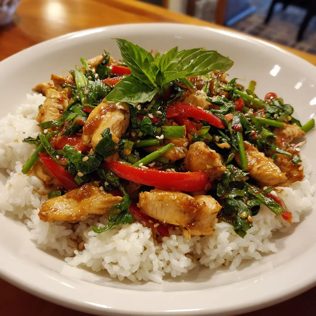 Thai Basil Chicken Stir Fry